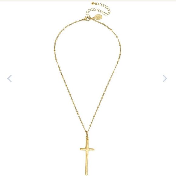 - Elegant Gold Cross Necklace - Picture 1 of 6